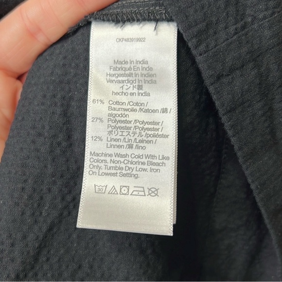 Madewell Black Midi Dress with Smocked Waist - Picture 13 of 13